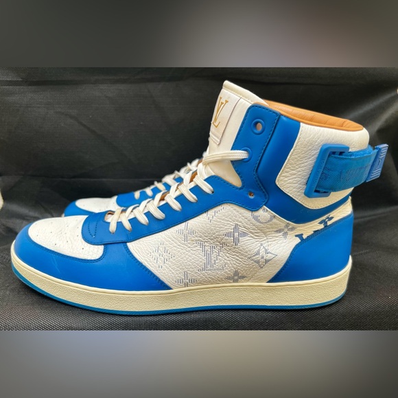 Louis Vuitton Rivoli Sneakers White and Blue. Sz 10 (preowned) accept offers - Picture 2 of 6